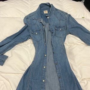 GAP blue button up dress. Size xs womans.